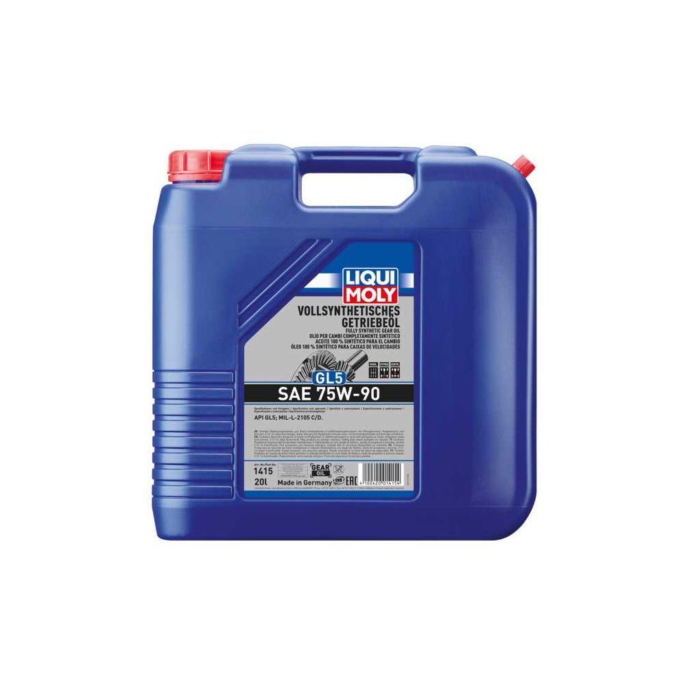 Transmisijos alyva LIQUI MOLY 1415 Fully Synthetic (GL5) SAE 75W-90 20 l | Oiler