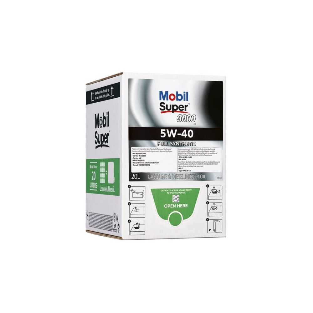 Engine oil MOBIL 5W40 SUPER 3000 X1 20L | Oiler