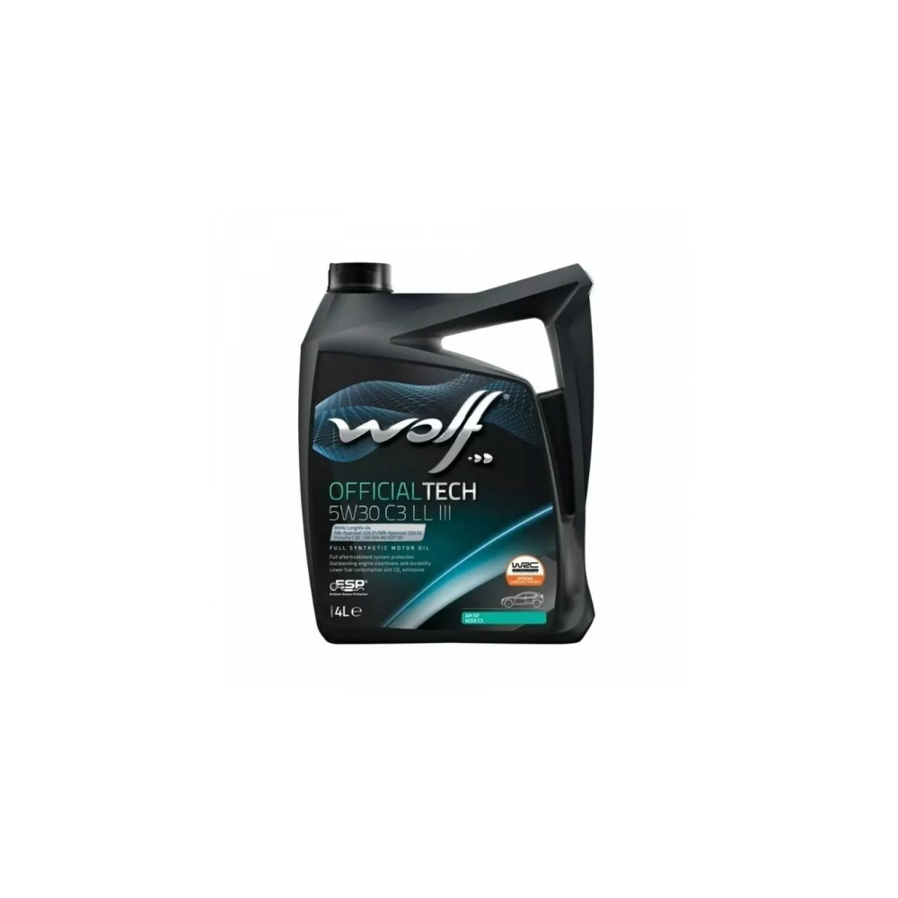 Variklio alyva WOLF OFFICIALTECH 5W30 C3 LL III 4L | Oiler