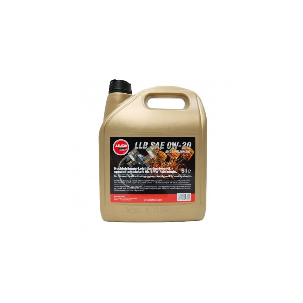Моторное масло ALCO FILTER LLB SAE 0W20 C5 5L | Oiler