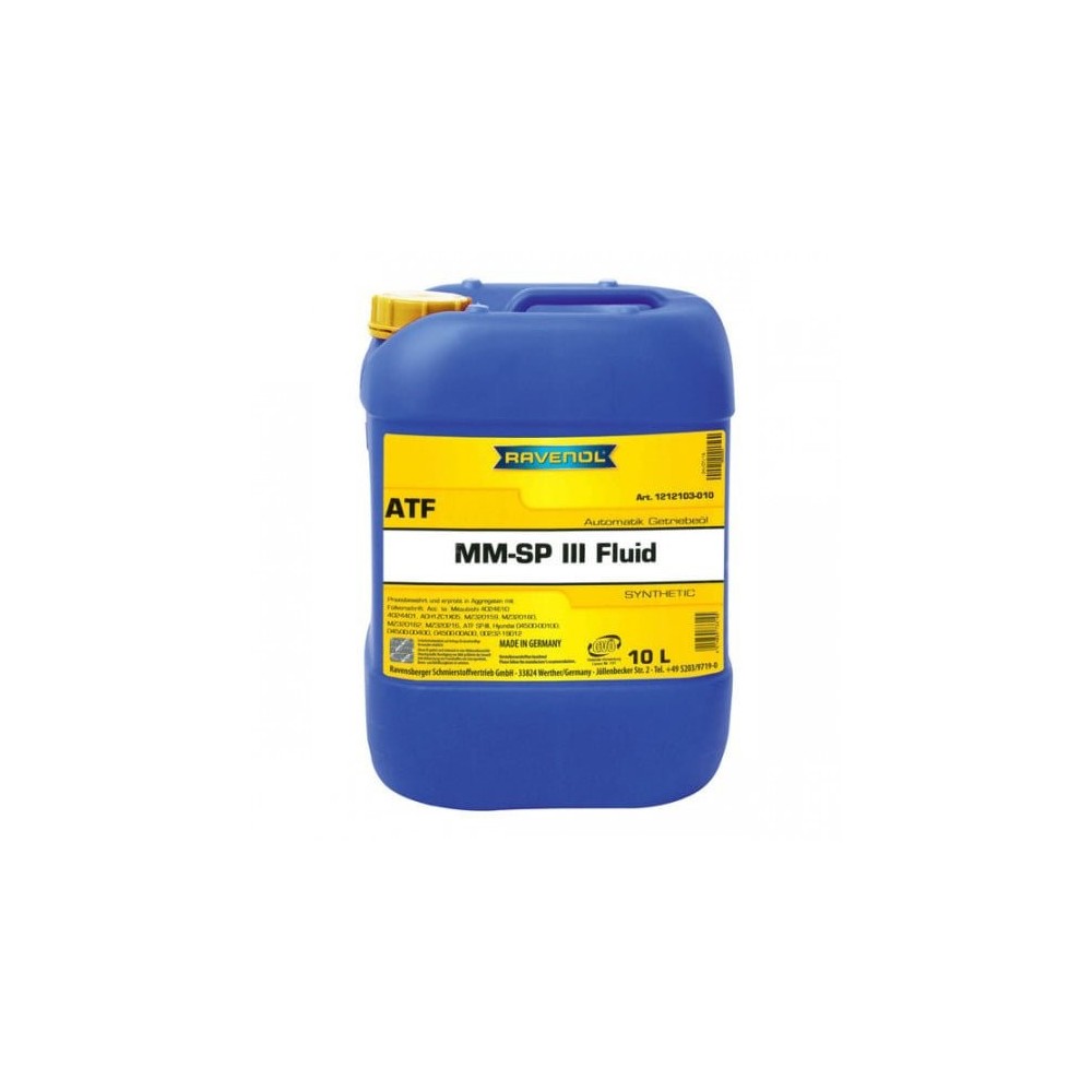 Automātiskās pārnesumkārbas eļļa RAVENOL ATF MM SP-III Fluid 10L | Oiler