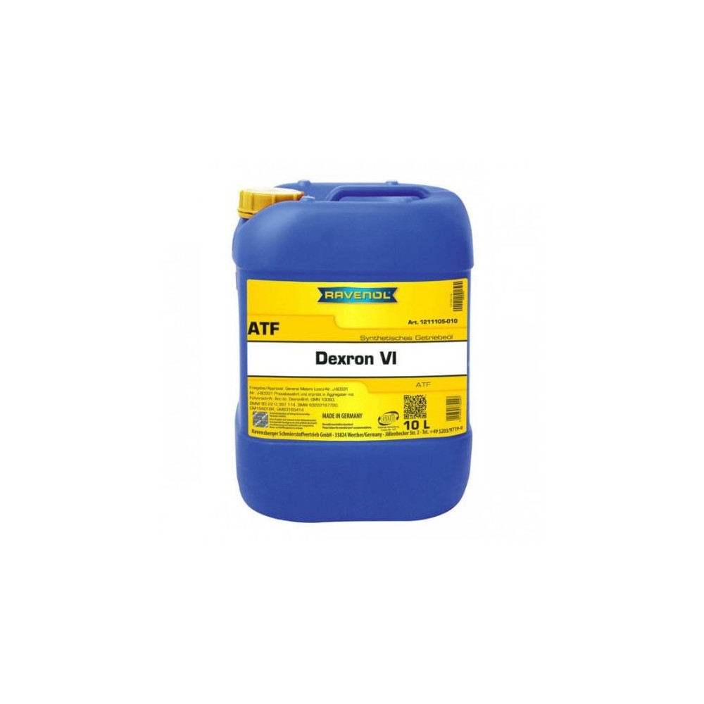 Automatinės pavarų dėžės alyva RAVENOL ATF Dexron VI 10L | Oiler