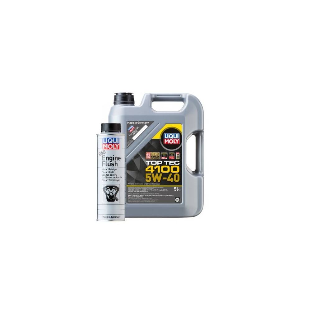 Top Tec 4100 5W-40 5L engine oil + Engine Flush 0.3L | Oiler