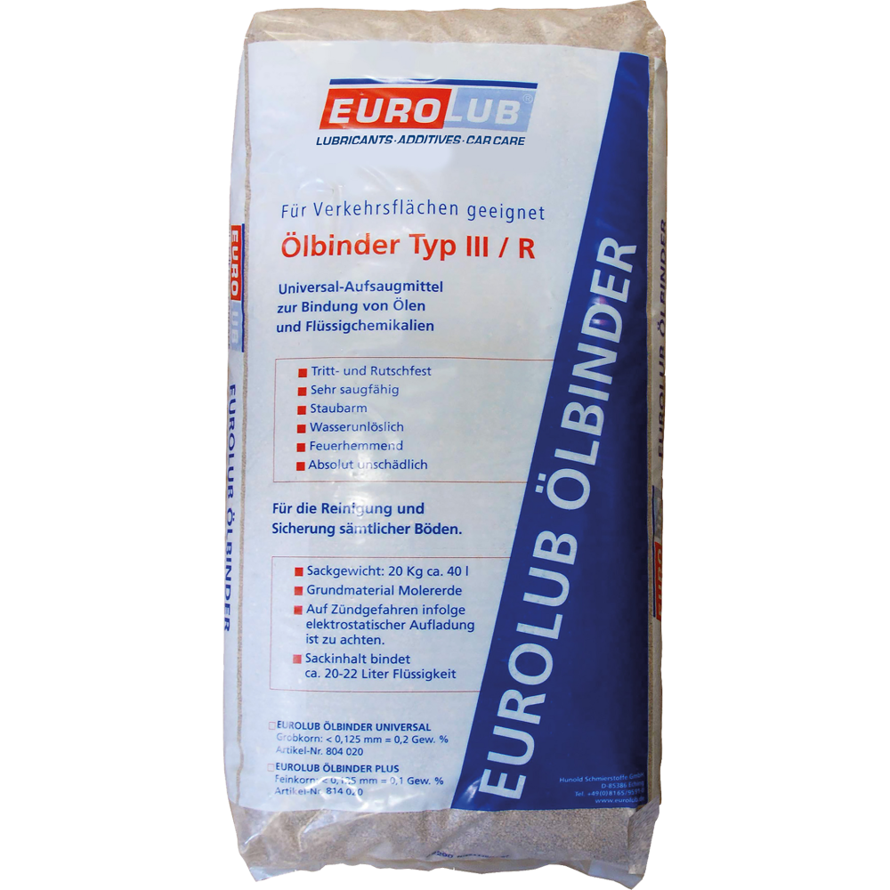 Palīgmateriāli EUROLUB ÖLBINDER PLUS (Feinkorn) 20 KG | Oiler